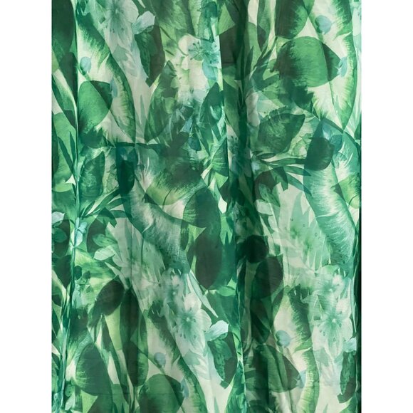 Steve Madden Sheer Tropical Print Kimono CoverUp O/S Green Lightweight Polyester - Picture 9 of 9